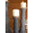  Handcrafted Wooden Candle Holders Black & White Wrapped Set of 3