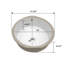 Lavabo de salle de bain rond en céramique blanc avec trop-plein 15,75 "x 15,75"