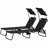 Outsunny Folding Chaise Lounge Pool Chairs, Outdoor Sun Tanning Chairs With Canopy Shade, Reclining Back-552683801