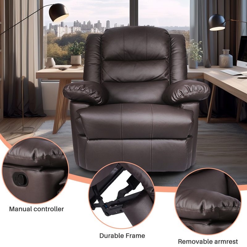 83cm Wide Lift Assist Standard Recliner, Dark Brown