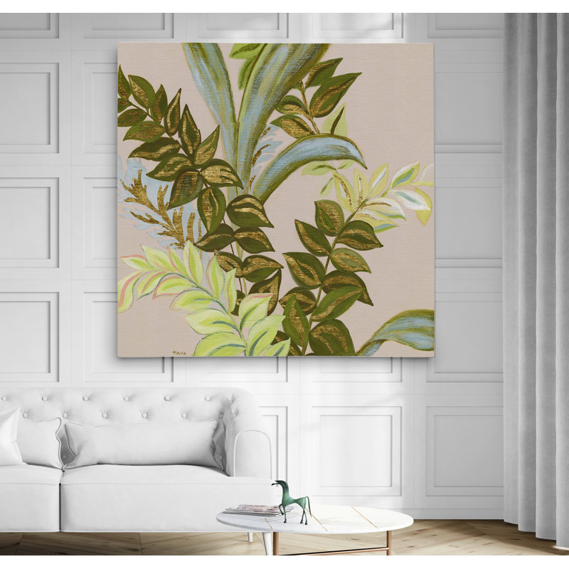 Rainforest II ', peinture, Toile tendue, H 16 po x l 16 po x P 1,5 po