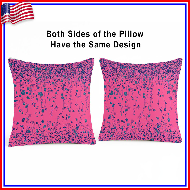 Coussin Floral, 14 X 14 pouces