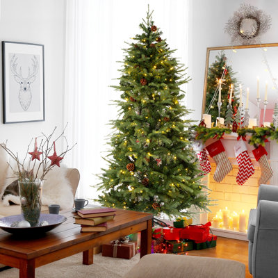 Sapin de Noël artificiel avec lumières multicolores Guillema