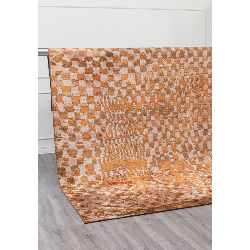 Rayn Abstract Hand Loom Indoor / Outdoor Area Rug, Rectangle 6'6" x 9'10"