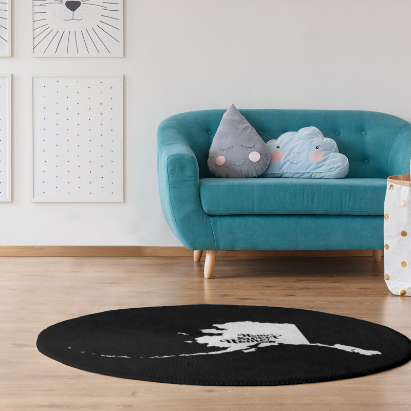 Chenille Indoor Rug, Round 5'