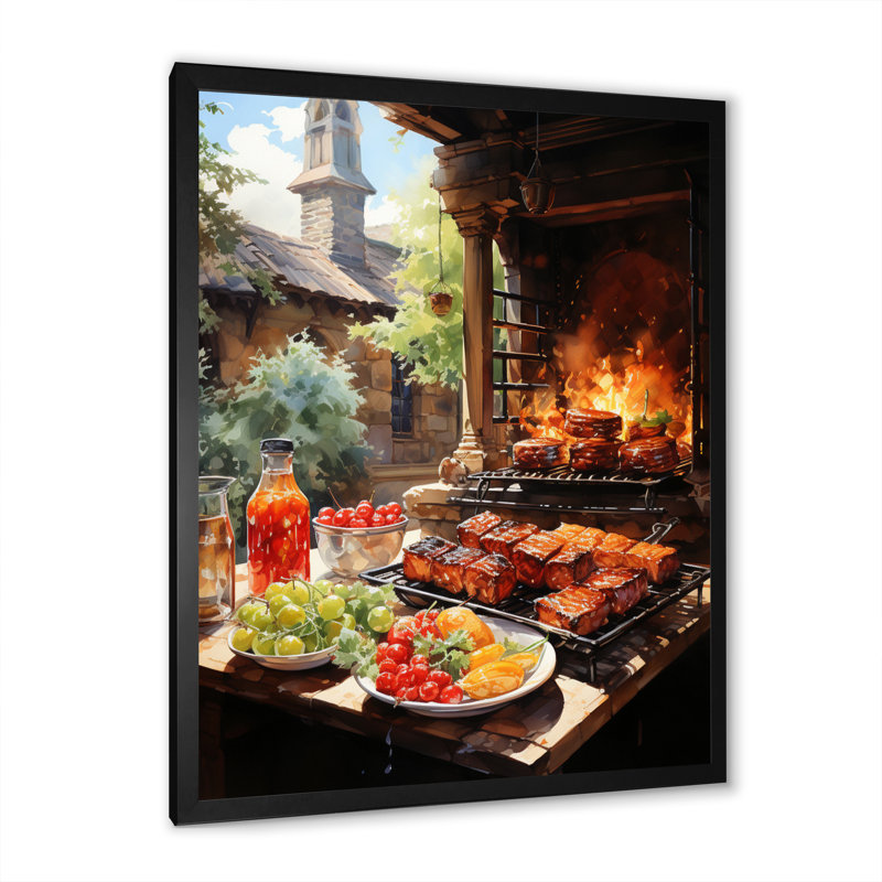 Barbecue Chesterstole, H 32 po x l 16 po x P 1 po, Cadre photo noir