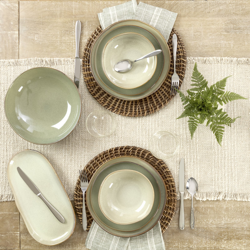 Service de table 12 pièces Oneida, Vert