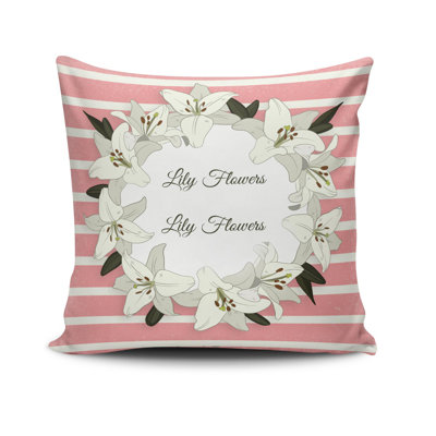Erina Decorative Cushion Cover, 17 x 17 Inches, 50% Cotton / 50% Polyester | Machine Washable at 104°F, Ironable, Concealed Zip Closure | Perfect for Living Room, Bedroom, and Stylish Home Décor