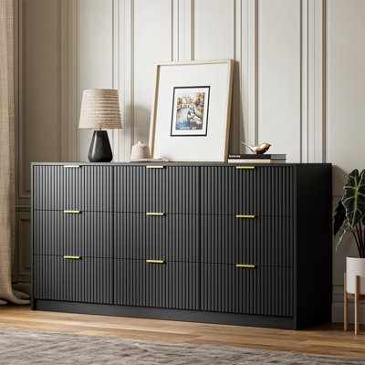 Commode 9 tiroirs Aphan, l 63 po