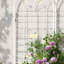 Ensemble de 2 treillis de jardin en métal 86,7 po antirouille pour plantes grimpantes-661522975-661522972