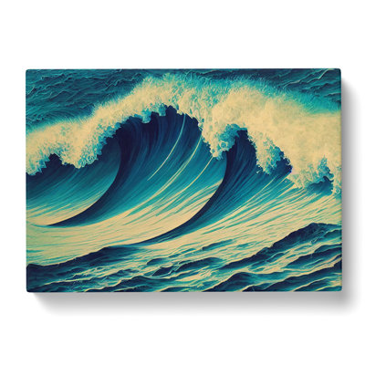 Lush Ocean Wave - Wrapped Canvas Painting