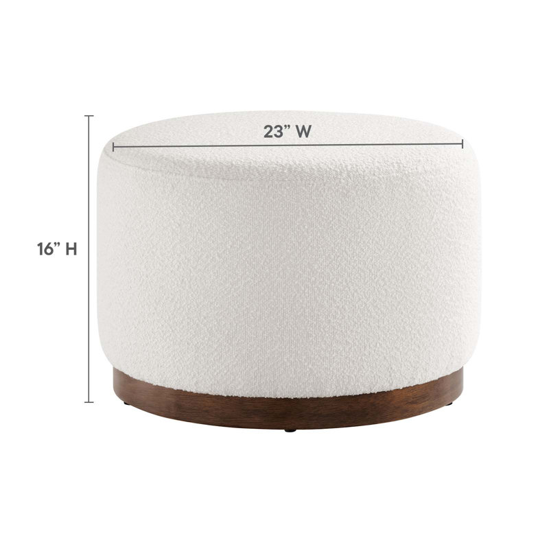 Modway Tilden Upholstered Ottoman, Cloud Fabric