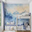 Murale paysage de forêt d'hiver-519445913