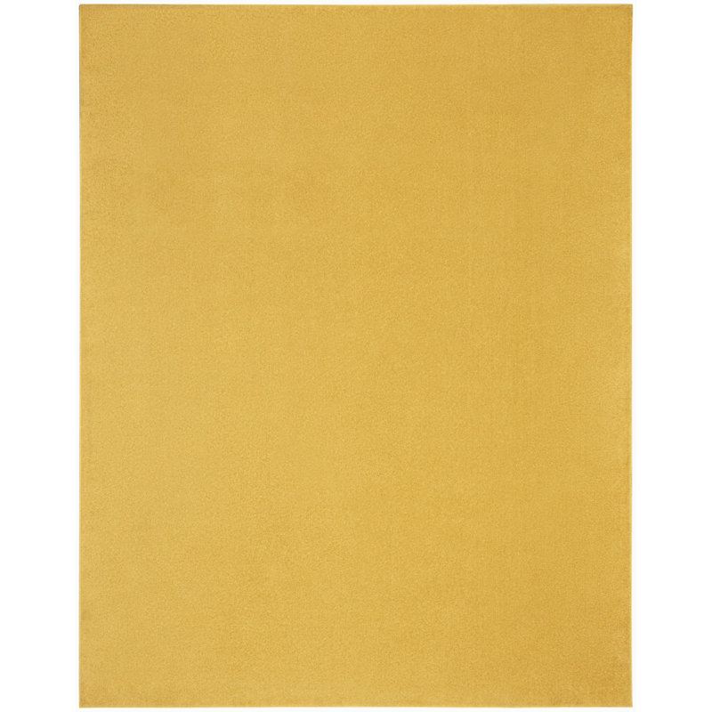 Tapis intérieur / extérieur jaune Nourison Essentials, Rectangle 9 pi x 12 pi