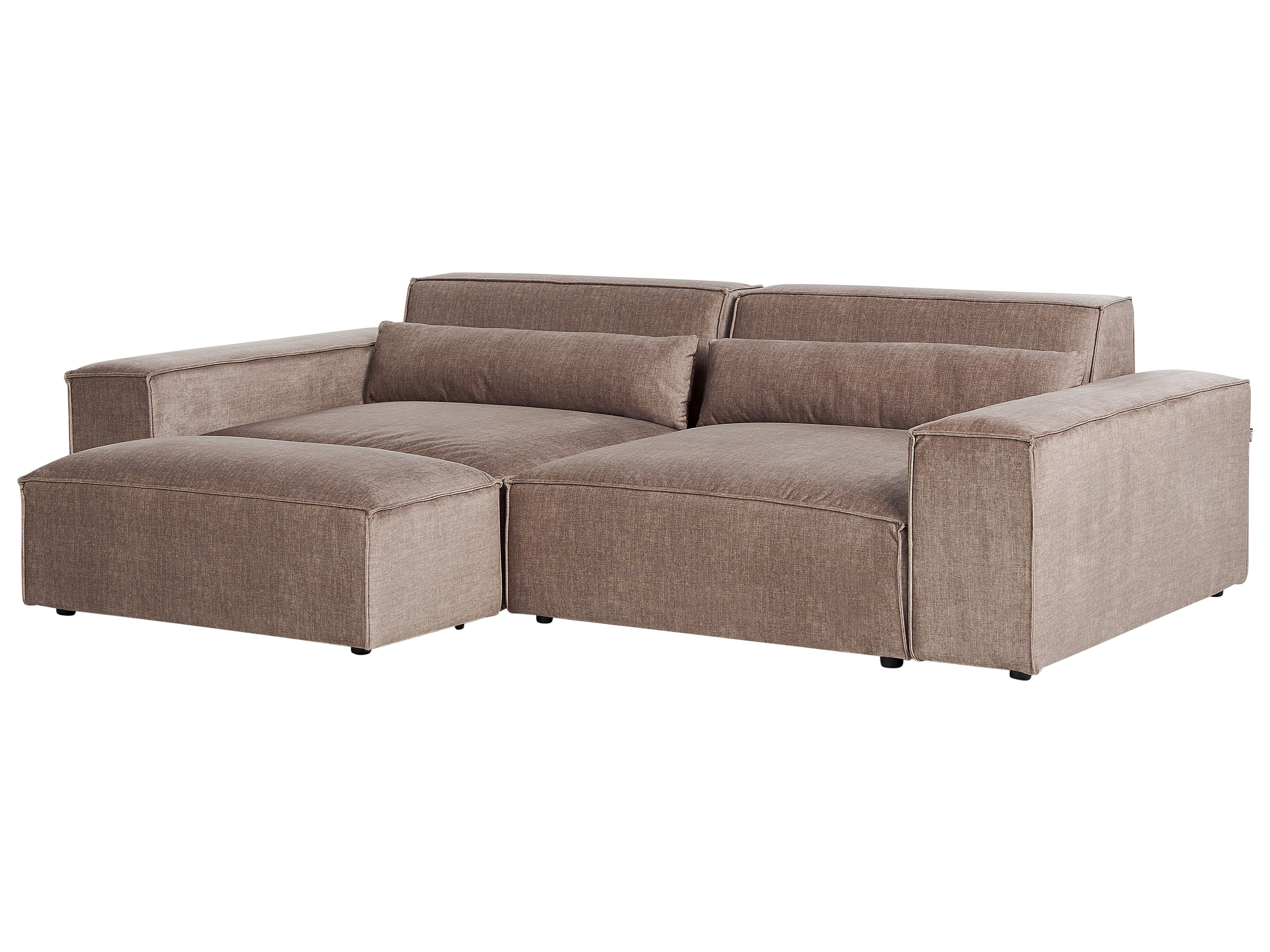 Ebern Designs 2 Seater Modular Fabric Sofa with Ottoman Netanya ...