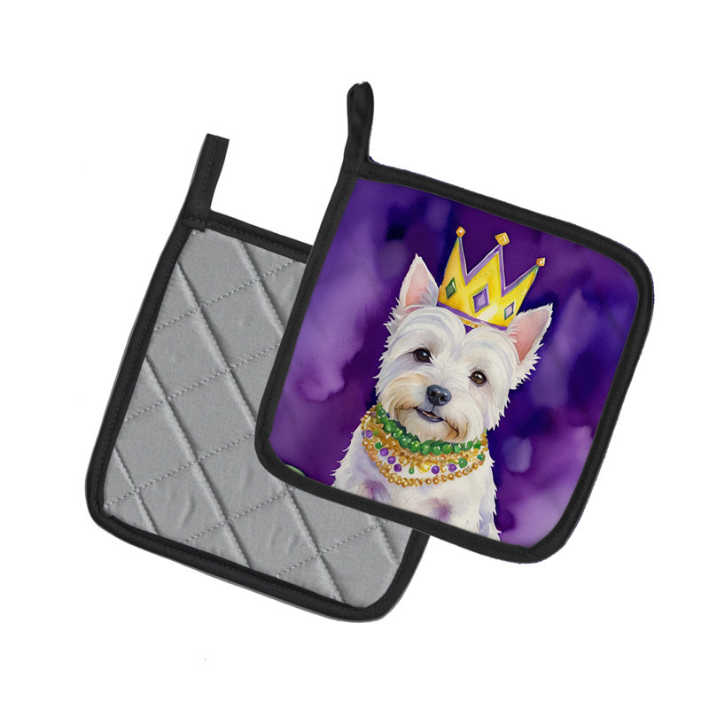 Paire de poignées Westie King of Mardi Gras