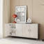 Buffet de rangement champagne à 4 portes avec tablettes réglables-15541677