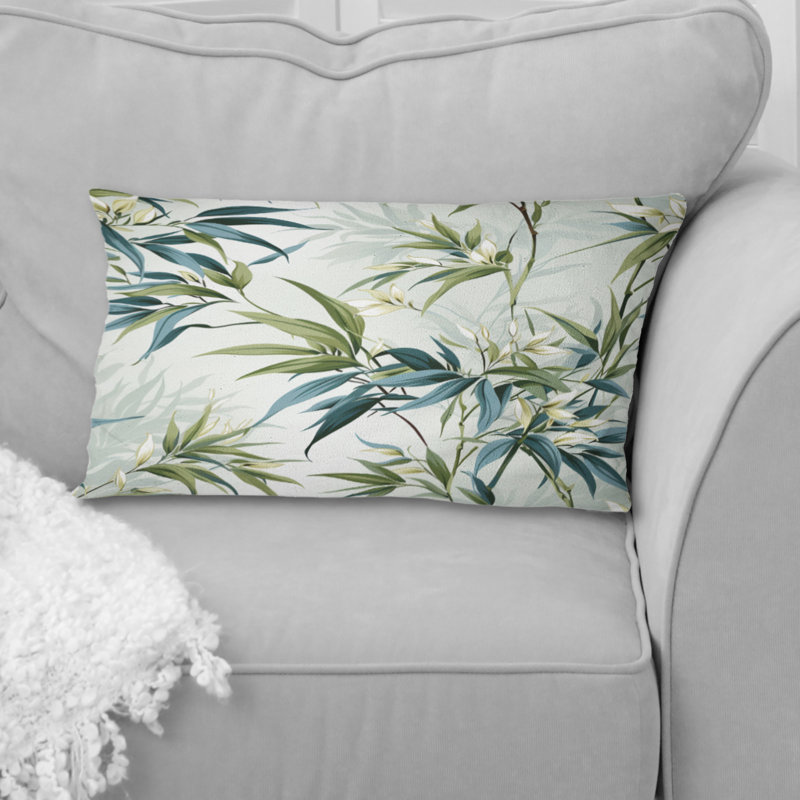 Coussin en polyester tropical Zen Bamboo IV - Floral