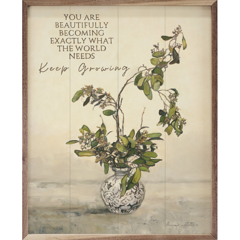 «Growing With Words» par Bonnie Mohr, H 30 po x l 24 po x P 1 po