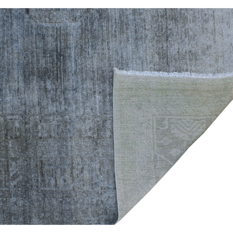 One-of-a-Kind Retisha Handmade Kilim 8'7" x 11'5" Wool Gray/Black Area Rug
