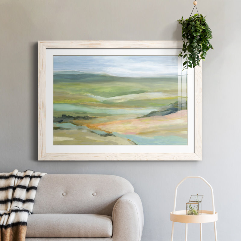 River Valley - peinture encadrée, H 31,5 po x l 23,5 po x P 1,5 po, Cadre blanc