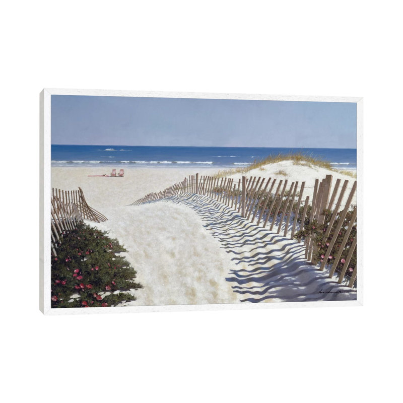 Walk To The Beach by Zhen-Huan Lu - Print on Canvas, 101.6 cm H x 66.04 cm W, White Framed Floater