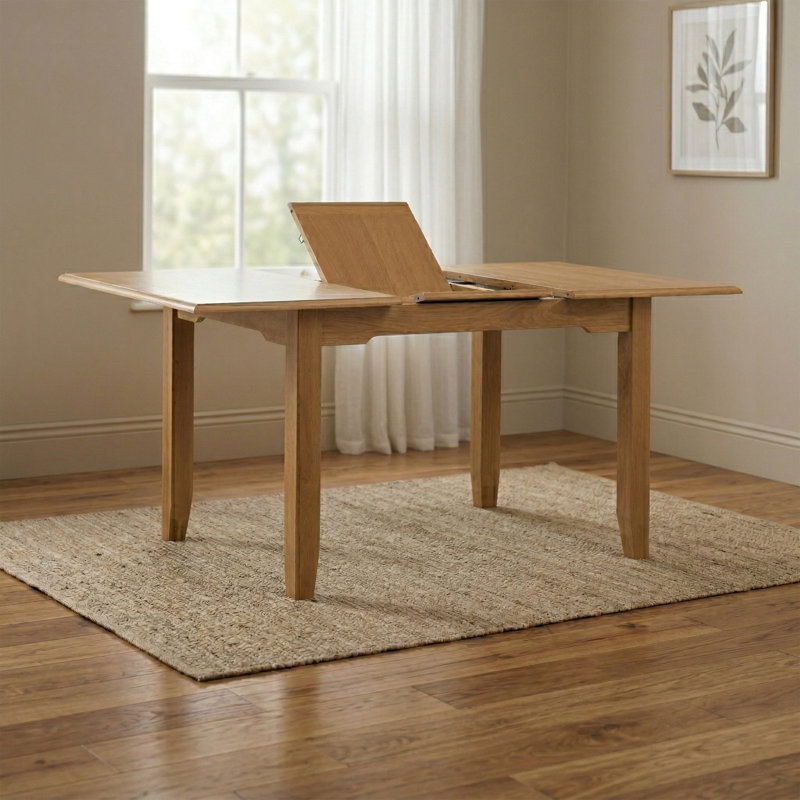 Censu Oak 120cm Dining Table, 18cm H x 90cm W x 200cm D