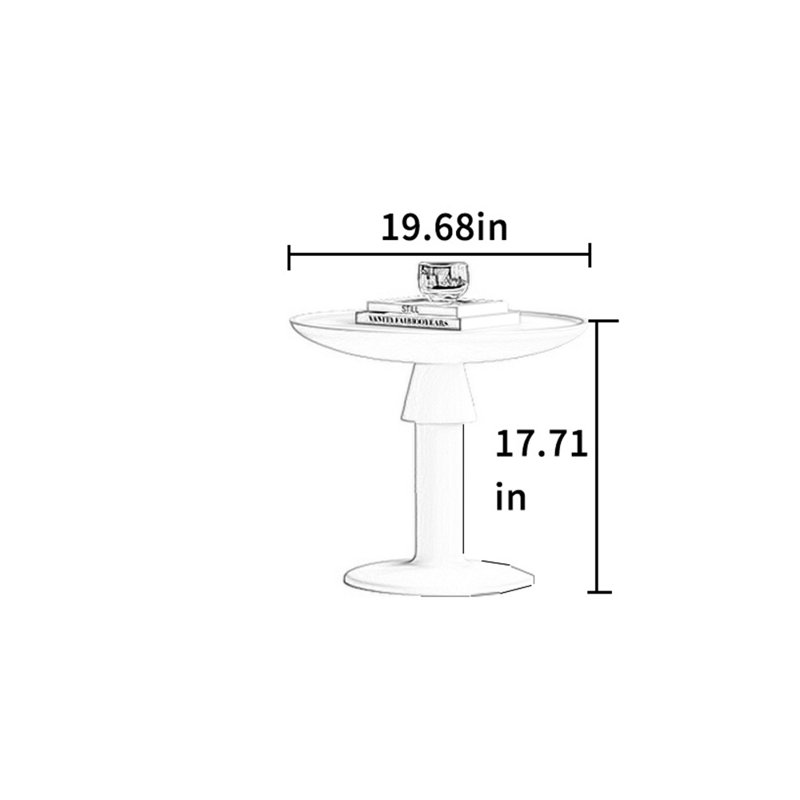 Table basse ronde de style rétro