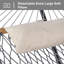 Hamac en corde avec support inclus, hamac double portable avec coussin moelleux, gris