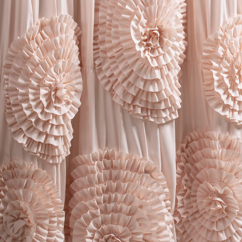 Noren Polyester Shower Curtain, Blush