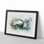 Stari Most Old Bridge in Abstract - Picture Frame Graphic Art Print-55729803-55729801