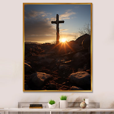 Addieville, croix religieuse, résurrections, promesse sur toile