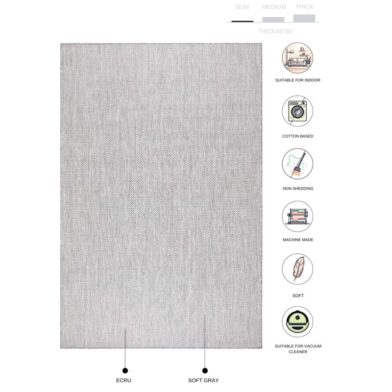 Marquas Striped Indoor Rug, Rectangle 4' x 5'11"