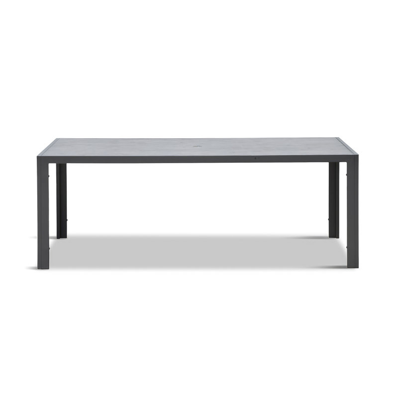 Staple Outdoor Dining Table, White, Concrete
