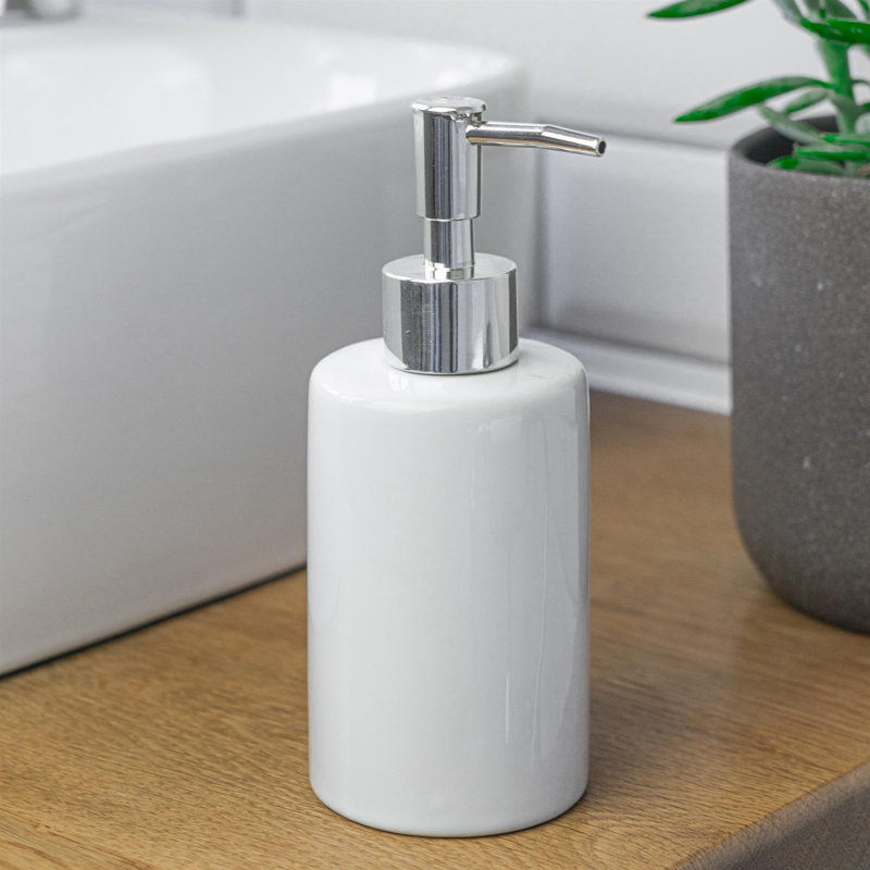 Harbour Housewares - Ceramic Soap Dispenser - 280ml, White