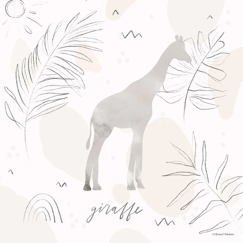 «Hobner Jungle Safari Giraffe», reproduction sur toile tendue, H 30 po x l 30 po