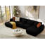 6 - Piece Wool Boucle Fabric Upholstered Sectional Sofa Couch Tight Back With Pillow-1935198366