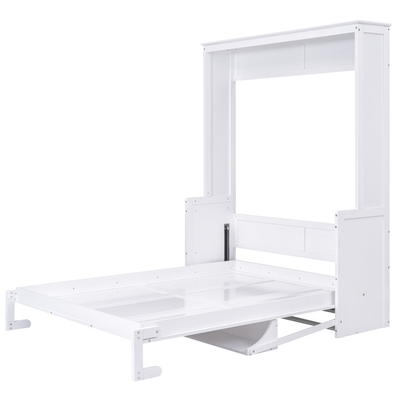 Lit escamotable grand format peu encombrant, bois massif, conception de maison moderne