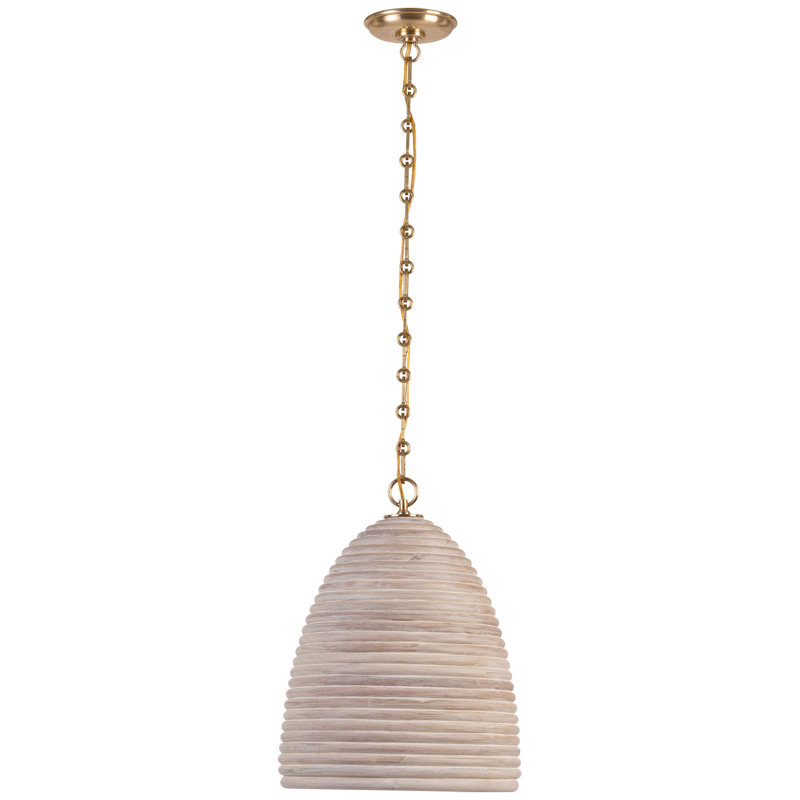 Emerson 1 - Light Pendant, Ash, Hand Rubbed Antique Brass
