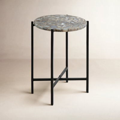 Delfina Stone Top End Table
