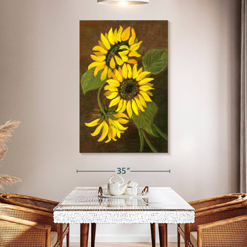 Harnek Rustic Sunflowers, 51" H x 34" W