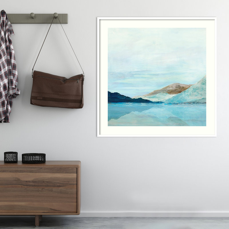 Coastal Mountains by Isabelle Z, 25" H x 25" W, White Framed Paper