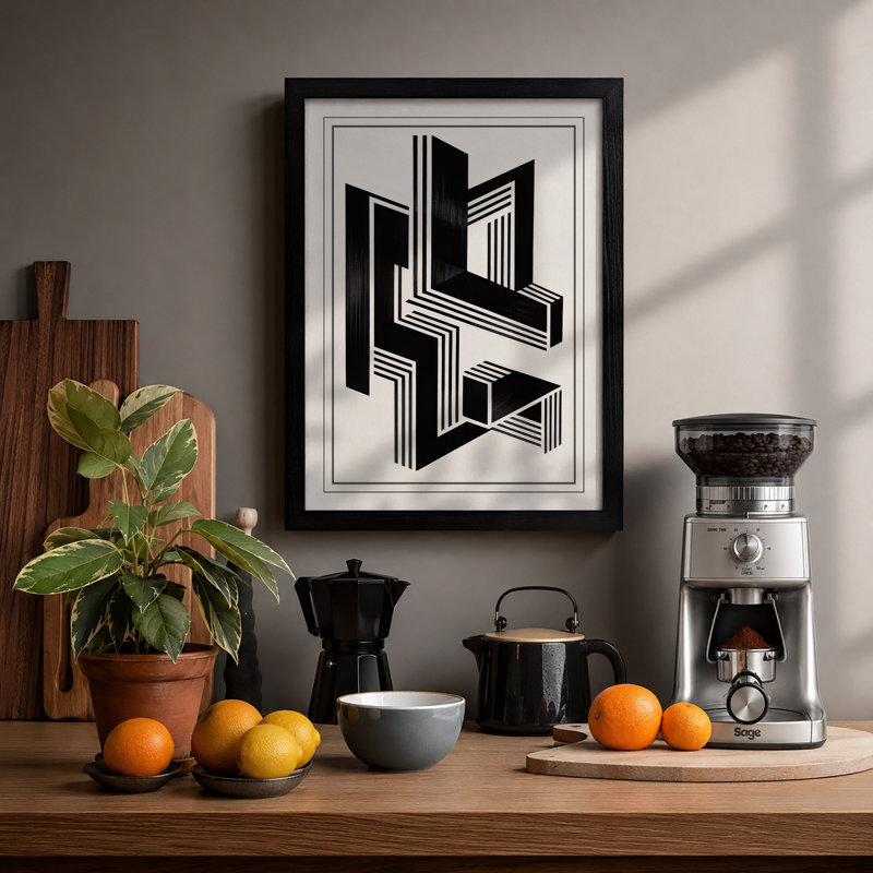 Angular Forms Industrial - Print, Black, A3 - 42.0 x 29.7 cm