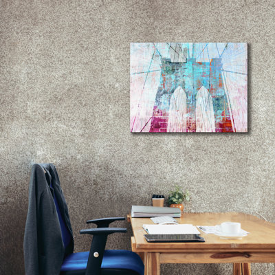 " Brooklyn Bridge In Blue And Red " by Irena Orlov