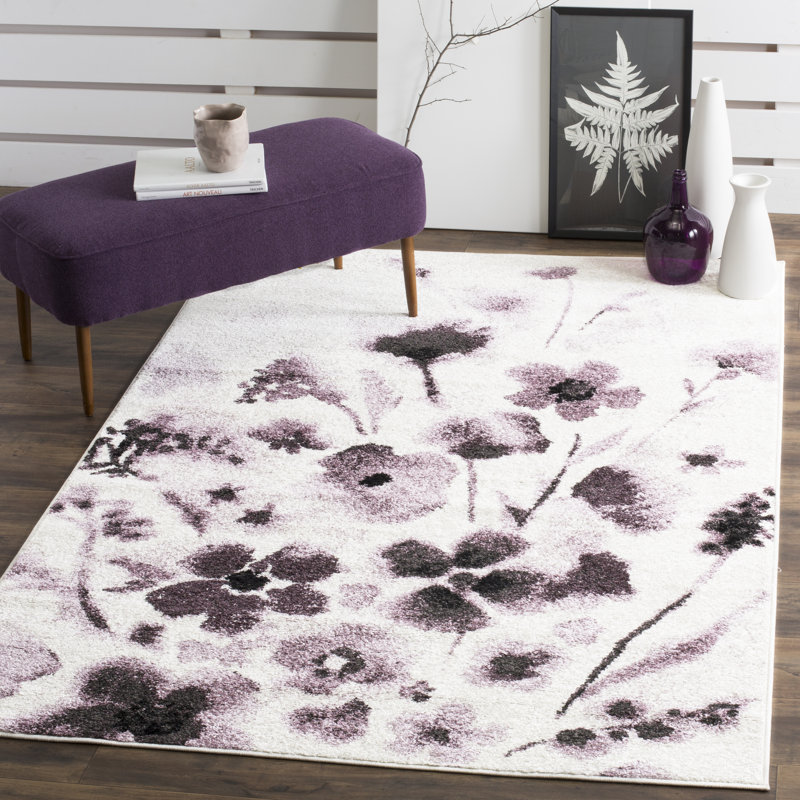 Mumbai Floral Area Rug, Rectangle 122 x 183 cm