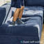 Repose-pieds rembourré en lin et velours Buckleton-1381077275