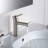 Blossom Brush Nickel Single Hole Bathroom Faucet – Solid Brass Single Handle Vanity Sink Faucet with High Arc Spout, Drip-Free Cartridge, and Water Supply Hose-26720410-49185338