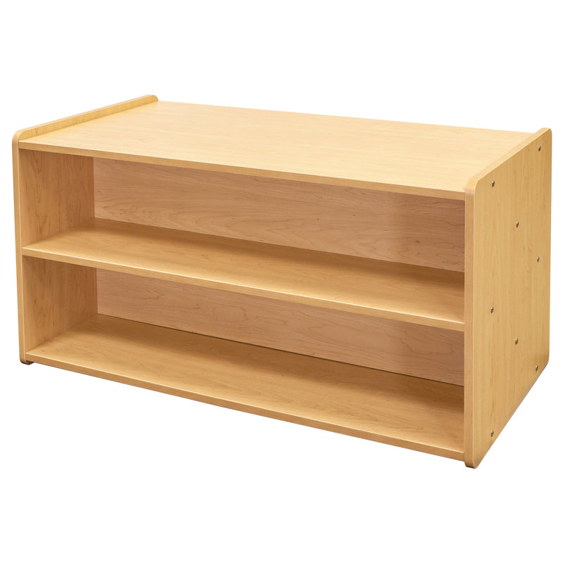 Étagère de rangement à 2 sections pour enfants, Non, Érable