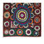 Housse de lit 65 x 108 po en soie brodée à la main. Cadeau pour la maison. Suspension murale Suzani. Tapisserie