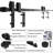 LAZ Matte Black Steel Double Door Barn Door Hardware Kit Single Bypass-50084410
